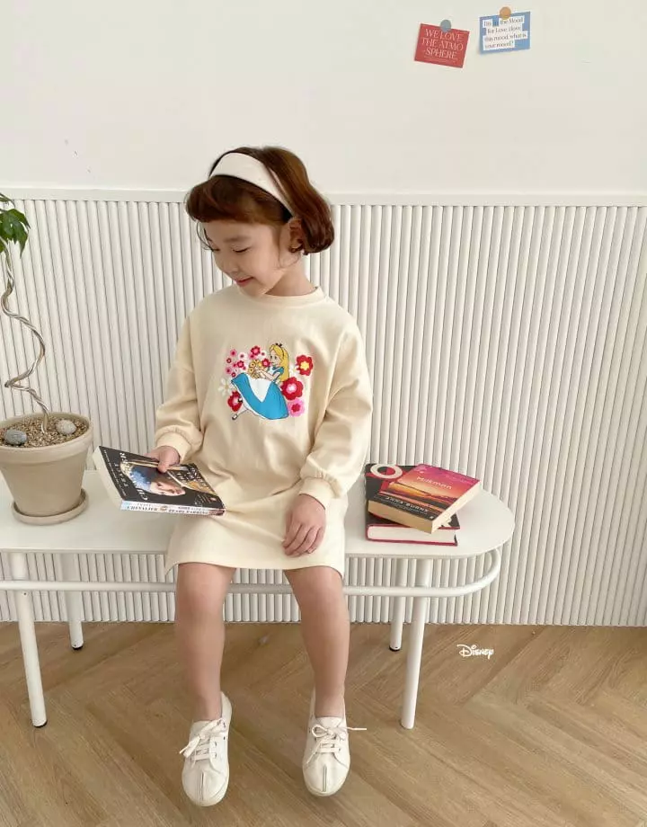 Dsaint - Korean Children Fashion - #Kfashion4kids - Slit Flower Alice One-piece - 6