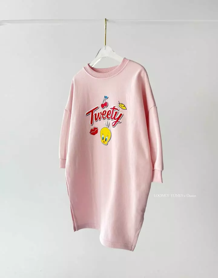 Dsaint - Korean Children Fashion - #Kfashion4kids - Twitty Slit One-piece - 5