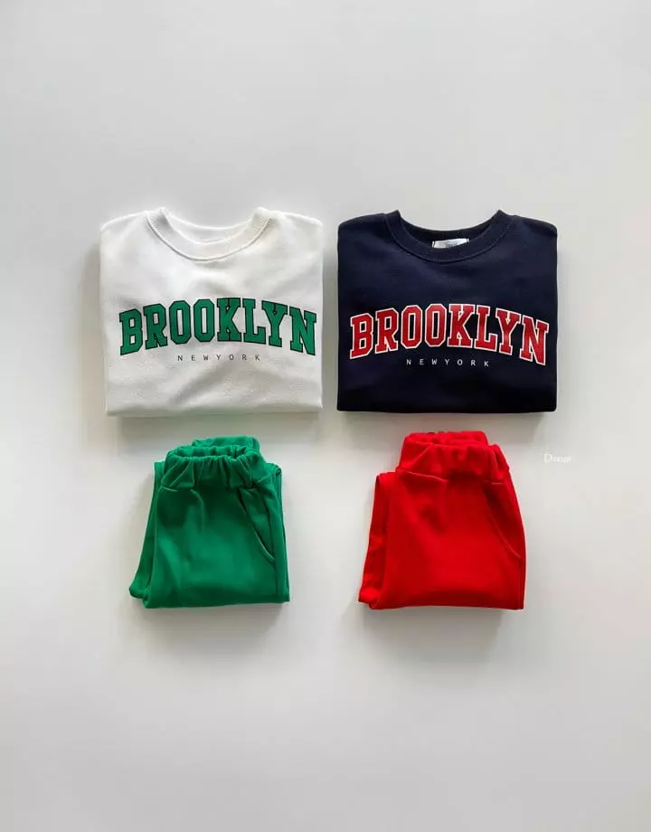 Dsaint - Korean Children Fashion - #Kfashion4kids - Brooklyn Color Top Bottom Set