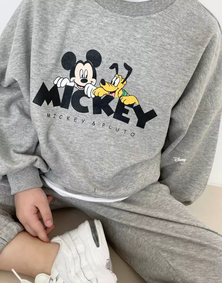 Dsaint - Korean Children Fashion - #Kfashion4kids - Mickey Pluto Top Bottom Set - 12