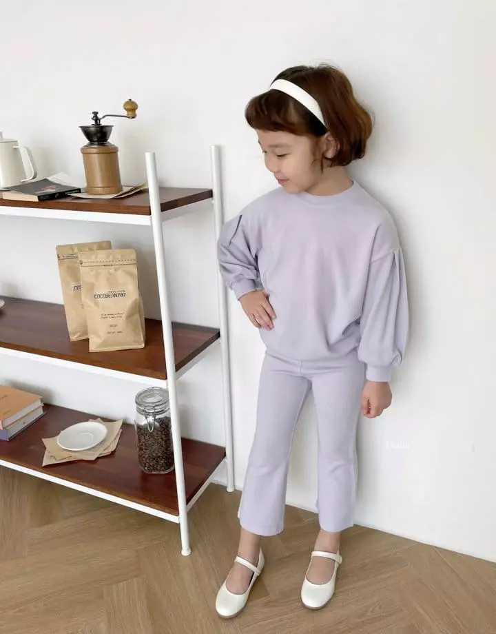 Dsaint - Korean Children Fashion - #Kfashion4kids - Love Love Puff Wide Pants Top Bottom Set - 7