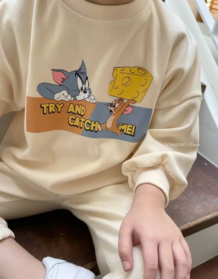 Dsaint - Korean Children Fashion - #childofig - Cheese Top Jerry Top Bottom Set - 7