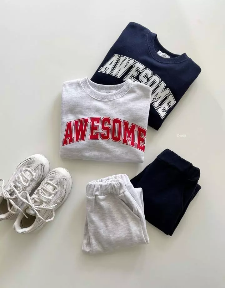 Dsaint - Korean Children Fashion - #childofig - Awesome Top Bottom Set - 4
