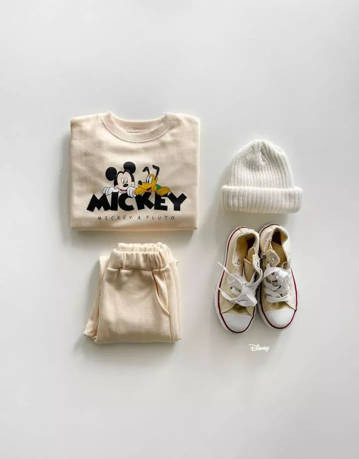 Dsaint - Korean Children Fashion - #stylishchildhood - Mickey Pluto Top Bottom Set - 4