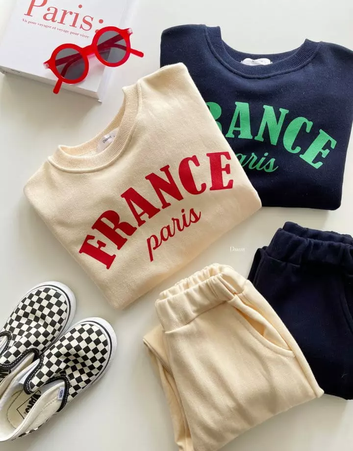 Dsaint - Korean Children Fashion - #childrensboutique - France Top Bottom Set