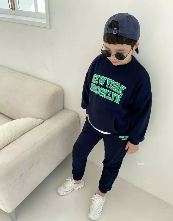 Dsaint - Korean Children Fashion - #childrensboutique - Kangaroo New York Top Bottom Set - 10