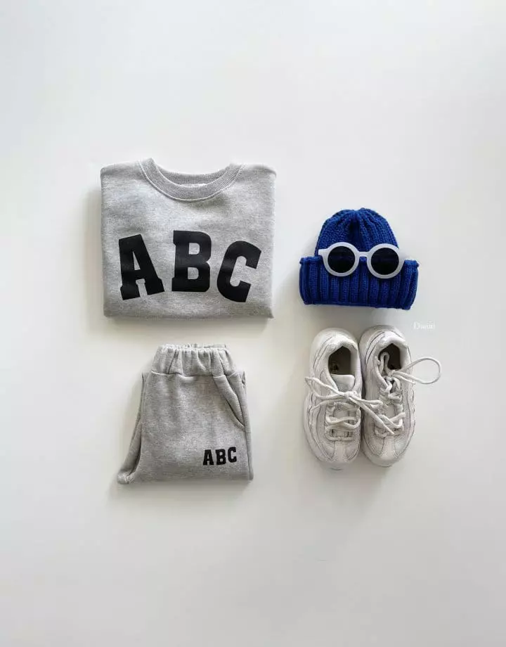 Dsaint - Korean Children Fashion - #fashionkids - ABC Jogger Top Bottom Set - 6
