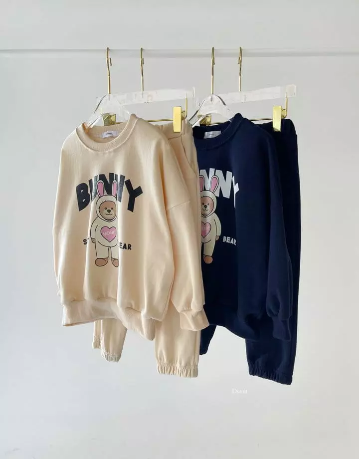 Dsaint - Korean Children Fashion - #kidsshorts - Rabbit Bunny Top Bottom Set