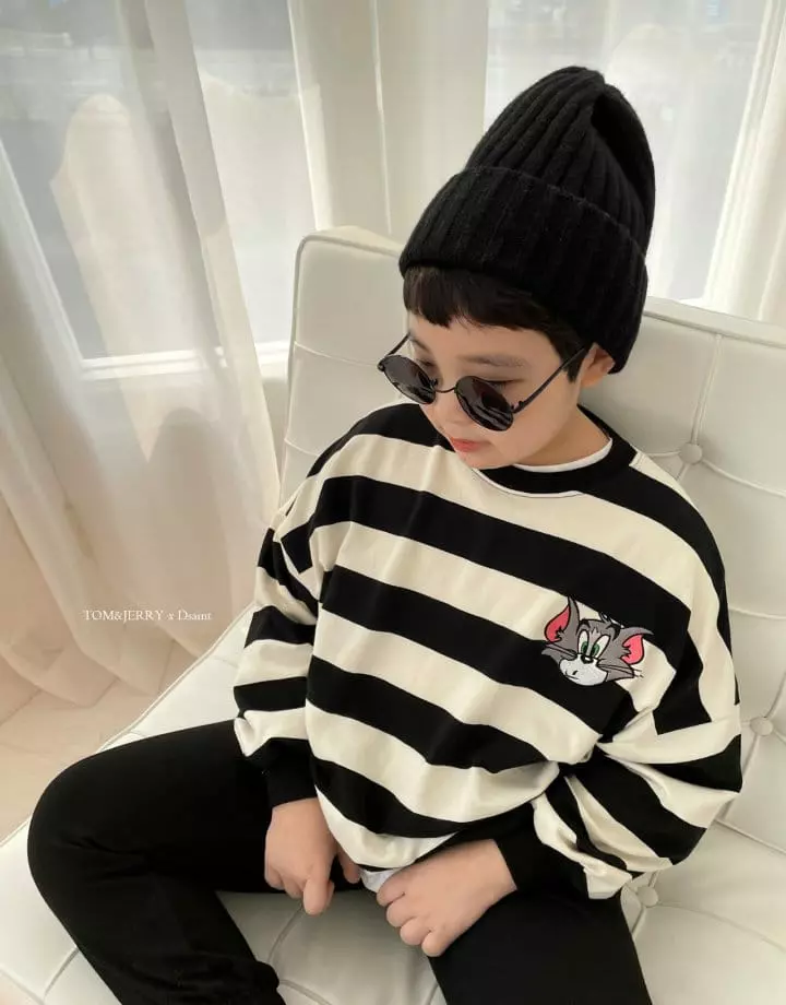 Dsaint - Korean Children Fashion - #kidsshorts - Amazing Stripes Sweatshirt - 6