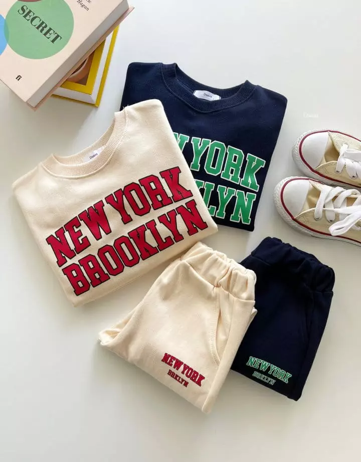 Dsaint - Korean Children Fashion - #kidsstore - Kangaroo New York Top Bottom Set