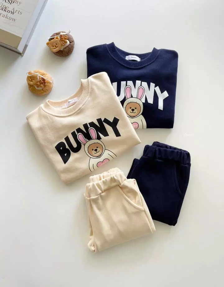 Dsaint - Korean Children Fashion - #kidzfashiontrend - Rabbit Bunny Top Bottom Set - 3