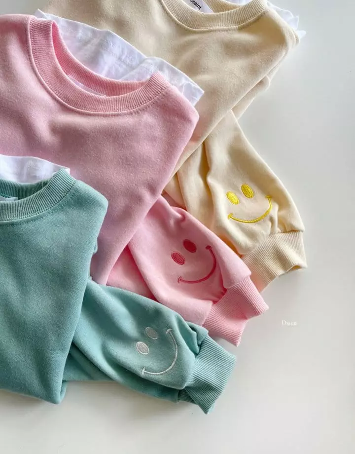 Dsaint - Korean Children Fashion - #kidzfashiontrend - Smile Layered Top Bottom Set - 3