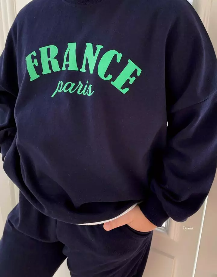 Dsaint - Korean Children Fashion - #littlefashionista - France Top Bottom Set - 9