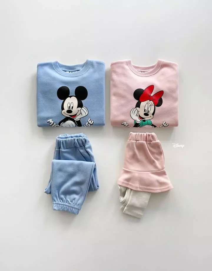 Dsaint - Korean Children Fashion - #littlefashionista - Smile Mickey Top Bottom Set - 7