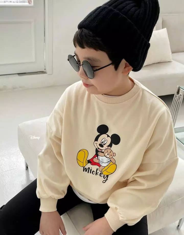 Dsaint - Korean Children Fashion - #littlefashionista - Mickey Teddy Sweatshirt - 11