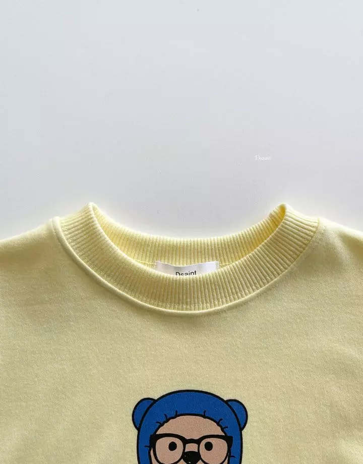 Dsaint - Korean Children Fashion - #littlefashionista - Newyork Bear Short Pants Sweatshirt 3 Set - 6