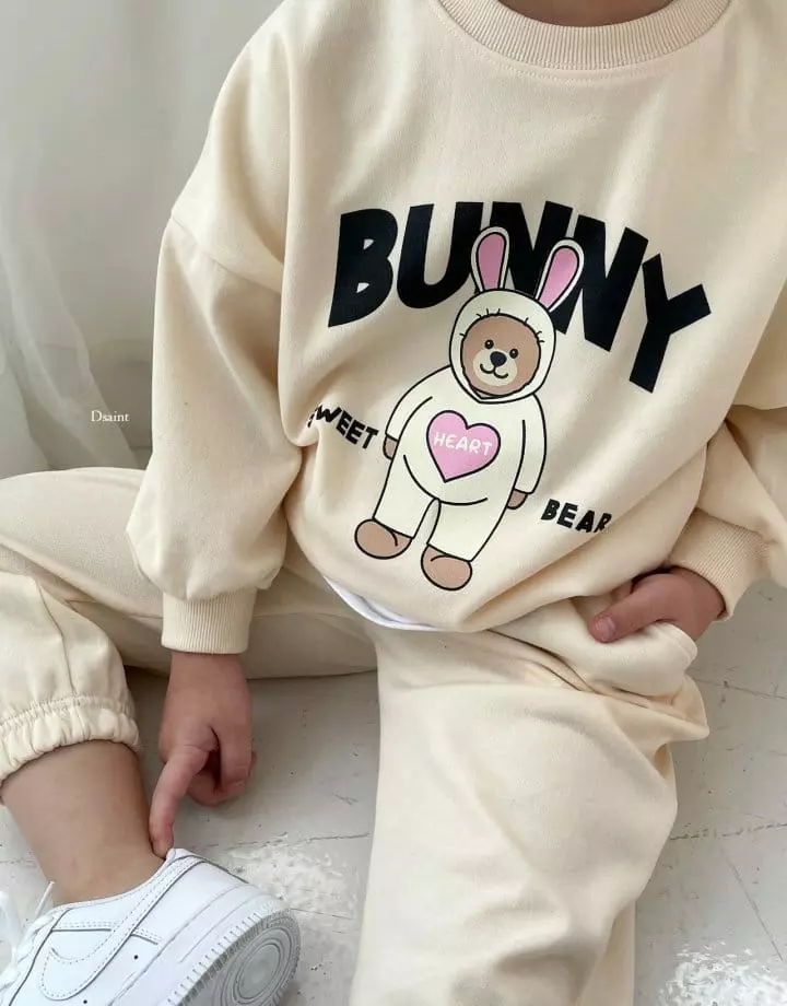 Dsaint - Korean Children Fashion - #magicofchildhood - Rabbit Bunny Top Bottom Set - 6