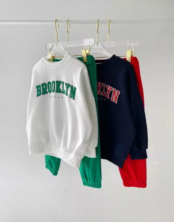 Dsaint - Korean Children Fashion - #magicofchildhood - Brooklyn Color Top Bottom Set - 3