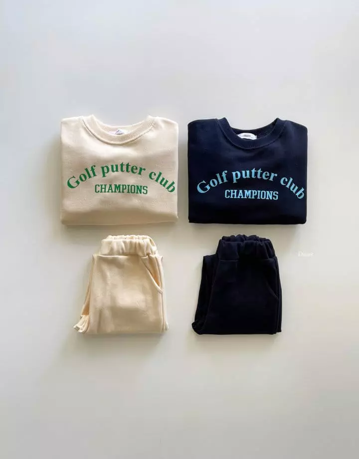 Dsaint - Korean Children Fashion - #magicofchildhood - Golf Club Top Bottom Set - 3