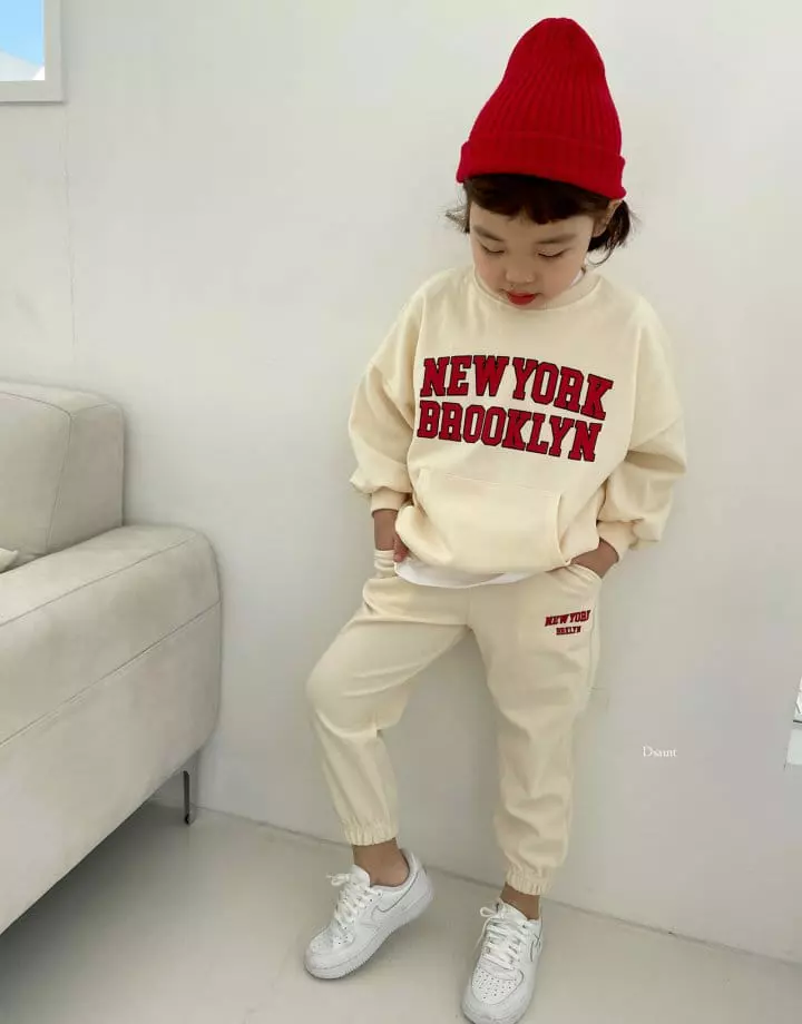 Dsaint - Korean Children Fashion - #minifashionista - Kangaroo New York Top Bottom Set - 6