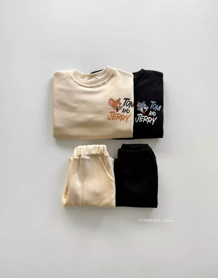 Dsaint - Korean Children Fashion - #minifashionista - Tom Jerry Top Bottom Set - 3
