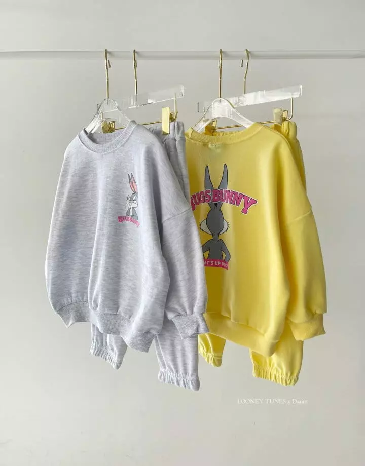 Dsaint - Korean Children Fashion - #prettylittlegirls - Box Burnie Jogger Top Bottom Set - 2