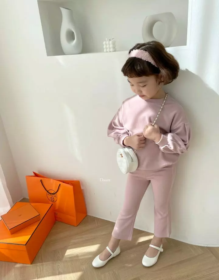 Dsaint - Korean Children Fashion - #prettylittlegirls - Love Love Puff Wide Pants Top Bottom Set - 11