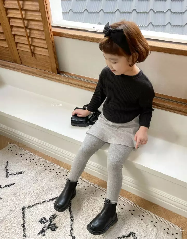 Dsaint - Korean Children Fashion - #stylishchildhood - Salrang Skirt Leggings - 9