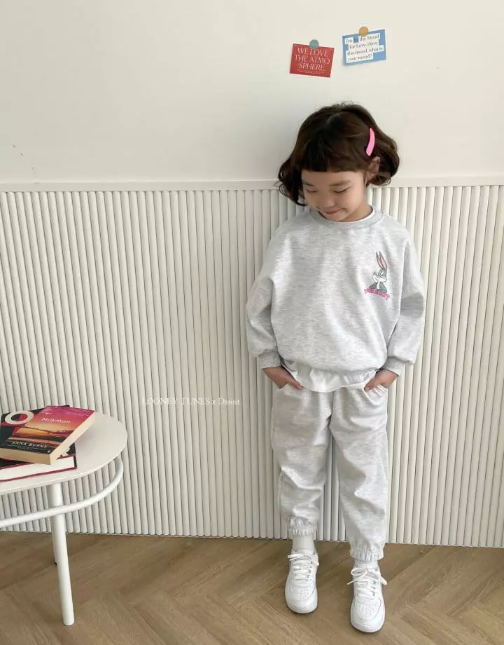 Dsaint - Korean Children Fashion - #stylishchildhood - Box Burnie Jogger Top Bottom Set - 5