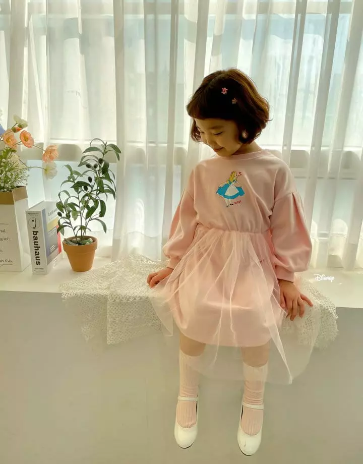 Dsaint - Korean Children Fashion - #todddlerfashion - Heart Alice Mesh One-piece