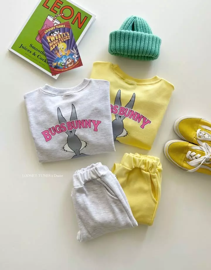 Dsaint - Korean Children Fashion - #todddlerfashion - Box Burnie Jogger Top Bottom Set - 3