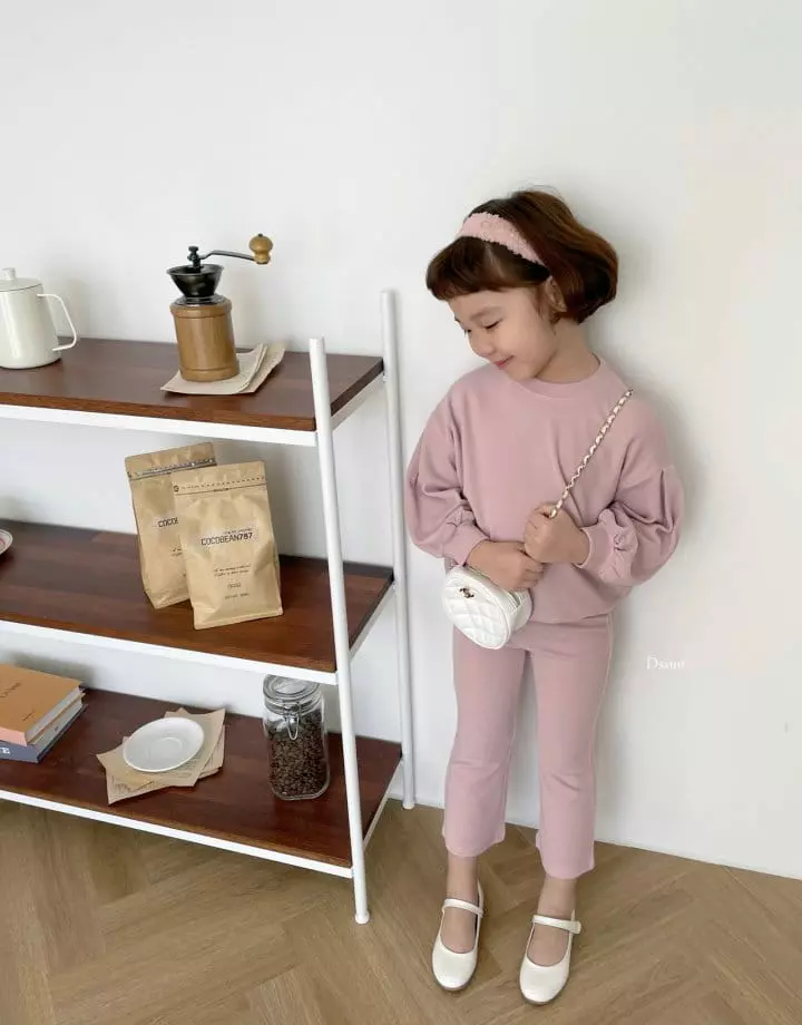 Dsaint - Korean Children Fashion - #todddlerfashion - Love Love Puff Wide Pants Top Bottom Set - 12