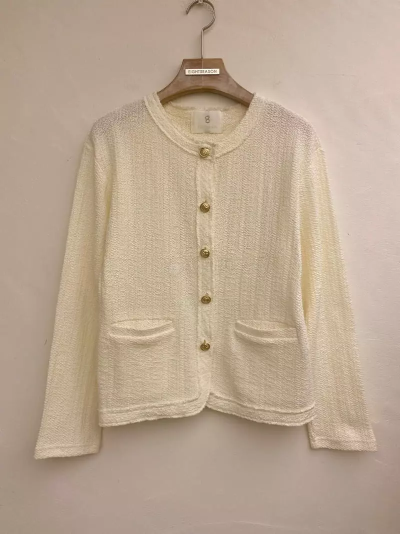 Eight Season - Korean Women Fashion - #momslook - Twid Cardigan - 2