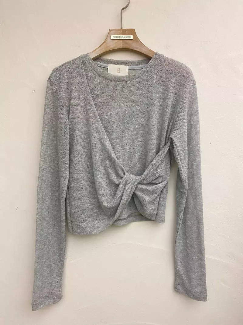 Eight Season - Korean Women Fashion - #momslook - Twist Tee