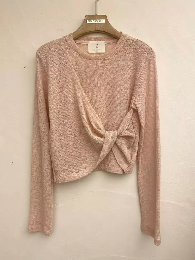 Eight Season - Korean Women Fashion - #momslook - Twist Tee - 3