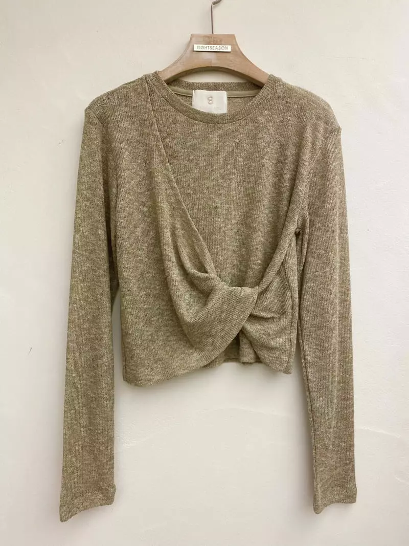 Eight Season - Korean Women Fashion - #womensfashion - Twist Tee - 2