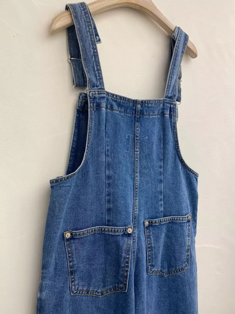 Eight Season - Korean Women Fashion - #momslook - Dungarees Jeans - 4