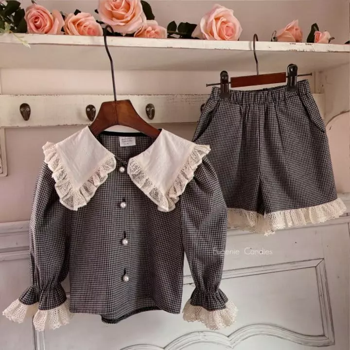 Eugenie Candies - Korean Children Fashion - #kidzfashiontrend - Loui Top Bottom Set - 2