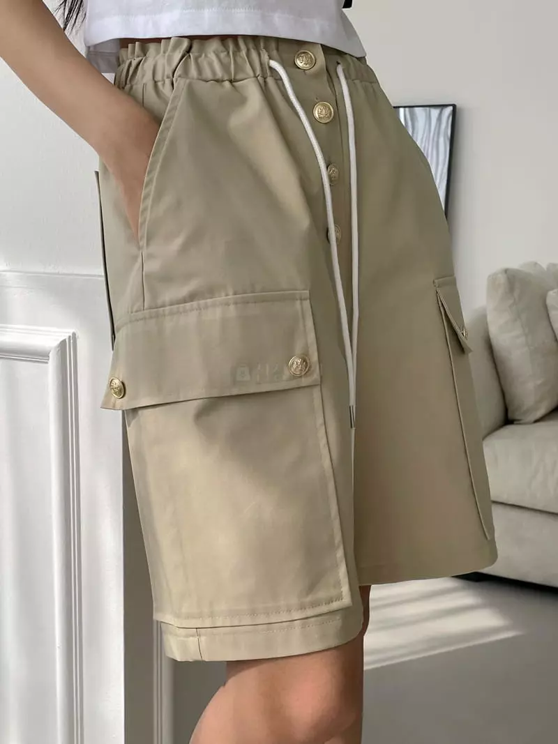 Feffer - Korean Women Fashion - #momslook - Button Pants