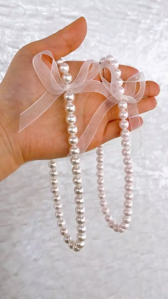 Flower J - Korean Baby Fashion - #babygirlfashion - Baby Pearl Necklace