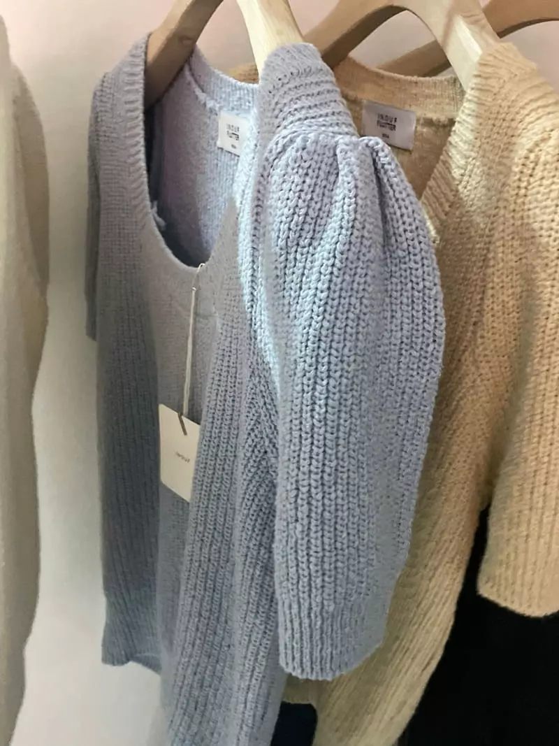 Flutter - Korean Women Fashion - #momslook - Square Puff Knit