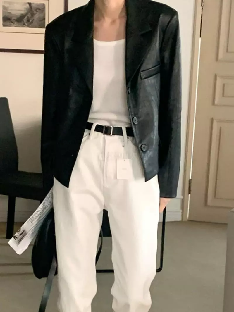Flutter - Korean Women Fashion - #romanticstyle - Leather JAcket