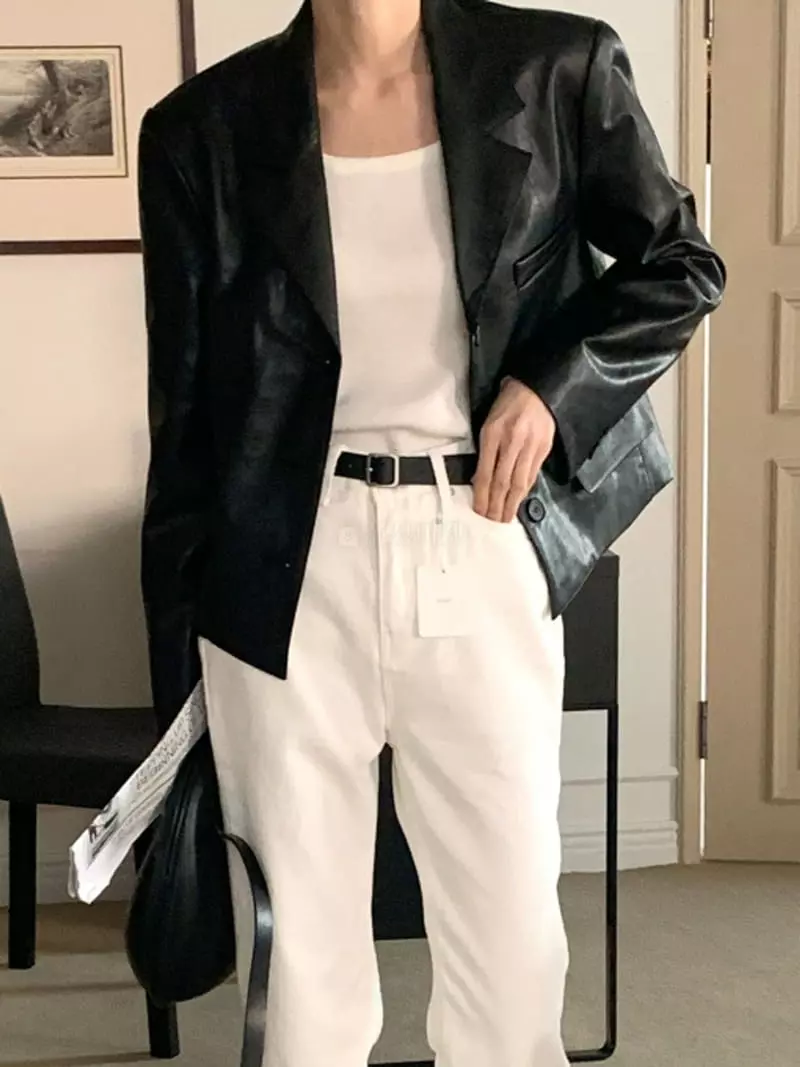 Flutter - Korean Women Fashion - #thatsdarling - Leather JAcket - 3