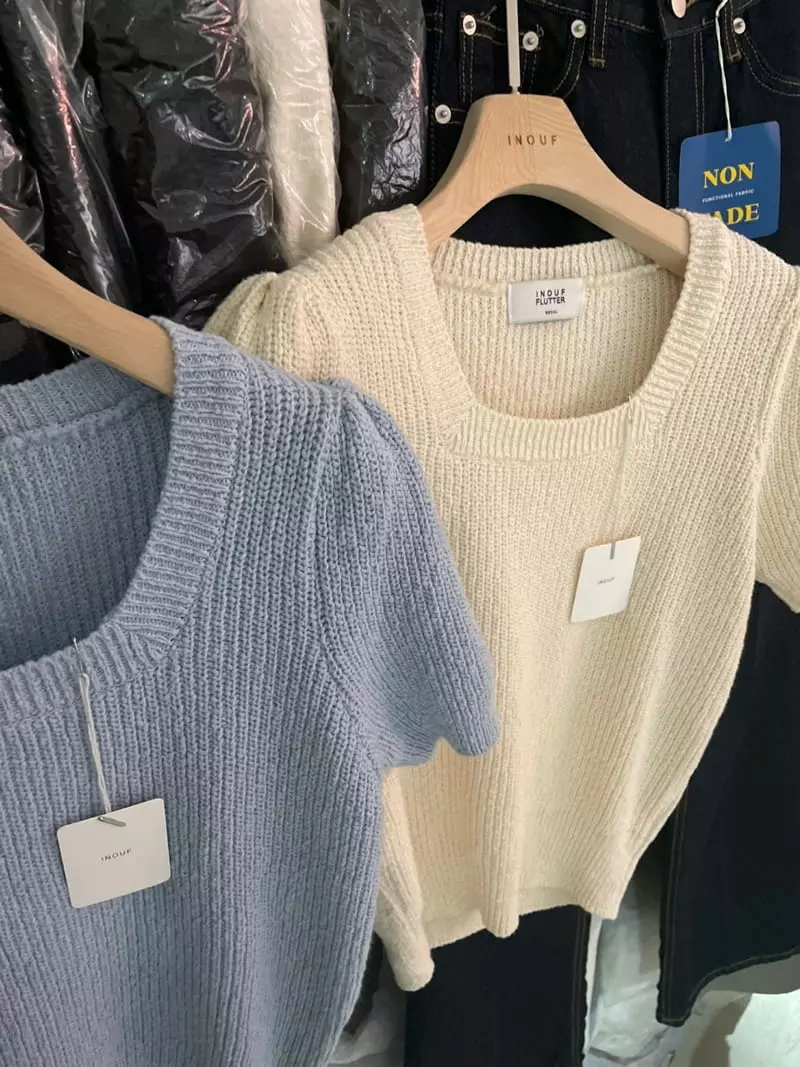 Flutter - Korean Women Fashion - #vintageinspired - Square Puff Knit - 3