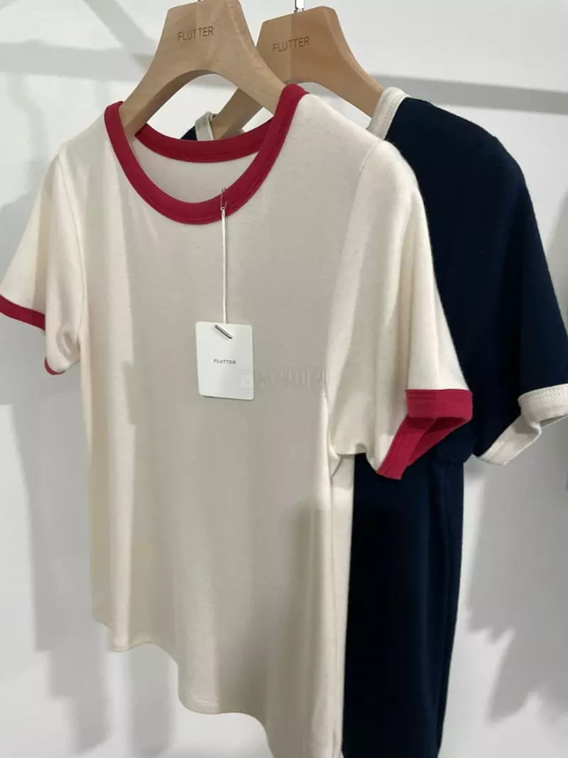 Flutter - Korean Women Fashion - #vintagekidsstyle - Color Tee