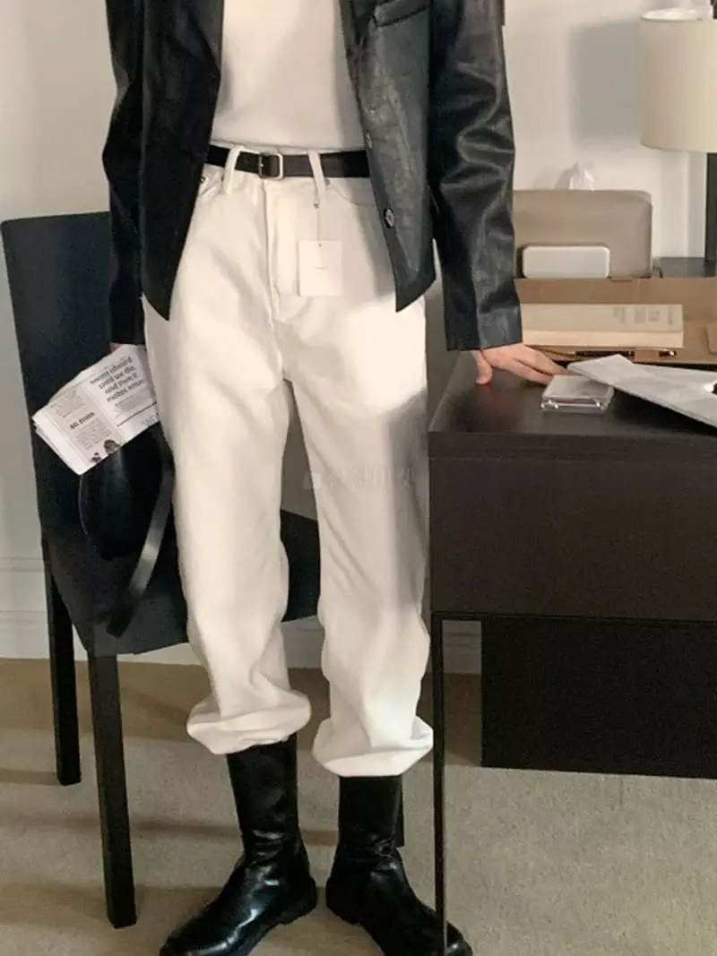 Flutter - Korean Women Fashion - #momslook - White Jeans - 4