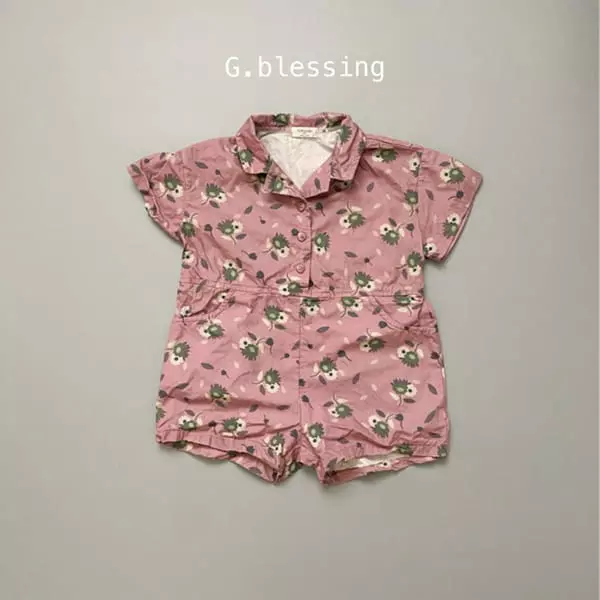 G Blessing - Korean Children Fashion - #kidzfashiontrend - Flower Jumpsuit - 4