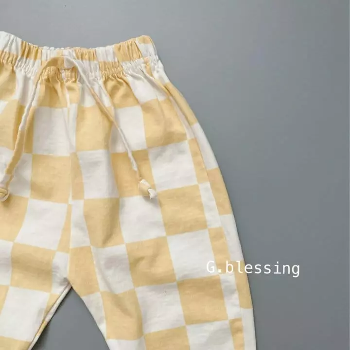 G Blessing - Korean Children Fashion - #designkidswear - Check Jogger Pants - 2