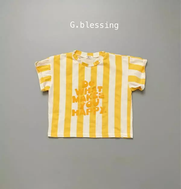 G Blessing - Korean Children Fashion - #discoveringself - Stripes Finger Tee