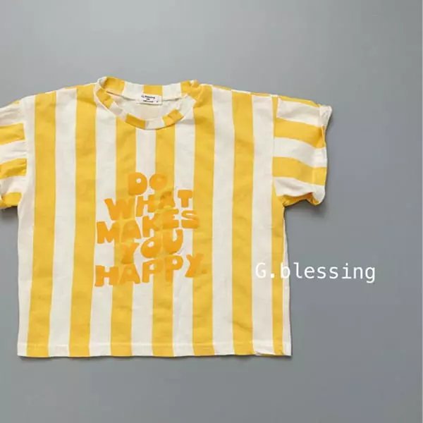 G Blessing - Korean Children Fashion - #fashionkids - Stripes Finger Tee - 2